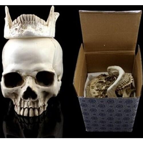 [Crafts] P-Flame Simulation Skull Model 1:1 Resin Skull Separate Squat Decoration Medical Painting Special Props