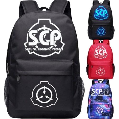 SCP Special Containment Procedures Foundation Logo Cosplay Backpack and schoolbag Mountaineering bag high-capacity Prop