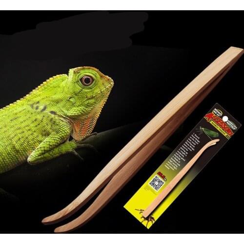 Reptile Feeding Tongs Tweezers Long Handle Bamboo Food Tongs Terrarium Cleaning and Feeding Tools 28/16.5cm