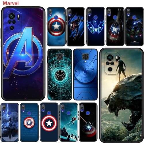 Silicone Cover Avengers Captain America For Xiaomi Redmi Note 10 10S 9 9S Pro Max 9T 8T 8 7 6 5 Pro 5A Phone Case