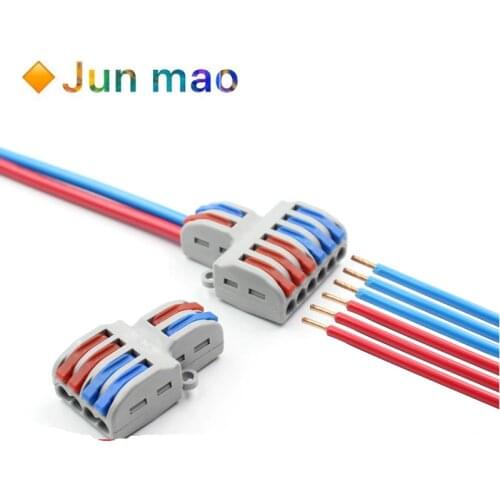 Cable Connector SPL-42 SPL-62 Mini Fast Wire Connectors, Universal Compact Bedrading Connector, Push-In Block Connection