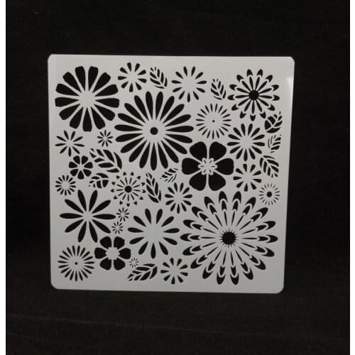 13*13 Flowers Layering Stencils for Diy scrapbook/photo album Decorative Embossing coloring,painting stencil,home decor