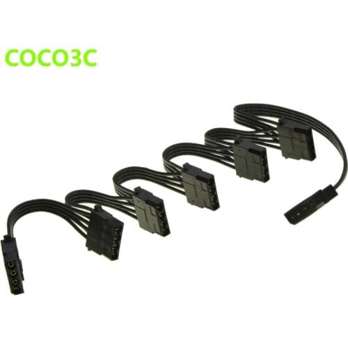 1 to 6 Ports 4Pin Molex Power Supply Extension Cable Splitter For Hard Drive HDD SSD bay IDE Male to Female Port Multiplier