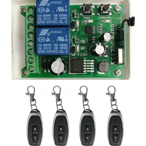 Smart Multiple Universal Wireless Remote Control Switch DC12V 24V 36V 48V 2CH 2 CH 10A Relay Receiver Module and RF Transmitter