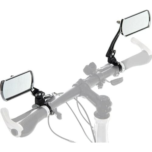 Bicycle bike rear view rearview mirror safety adjustalbe wide angle mirrors Cycling Rectangle Mirror Reflector left and right