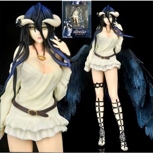 26cm Japanese Anime Overlord III Albedo Action Figure So-bin Version Sexy Toys Statue Model Gift