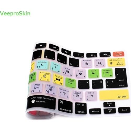 For Mac Air Pro Retina 13"15"17"Eu/Us Layout Keyboard Protective Film Skin Russian Osx Functional Silicone Keyboard Cover