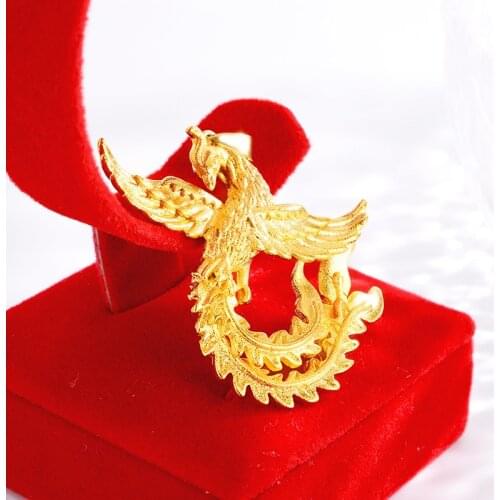 Simple Gold Color Pendant for Womens Party Birhtday Gift 3D Phoenix Necklace Jewelry Temperament Wedding Anniversary Gift