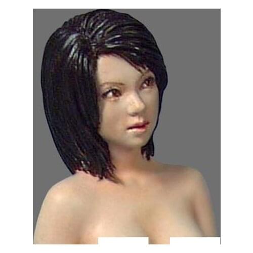 1/12 A maiden with black hair Resin kit Figure GK Japanese human subject matter Whole body Uncoated No colour