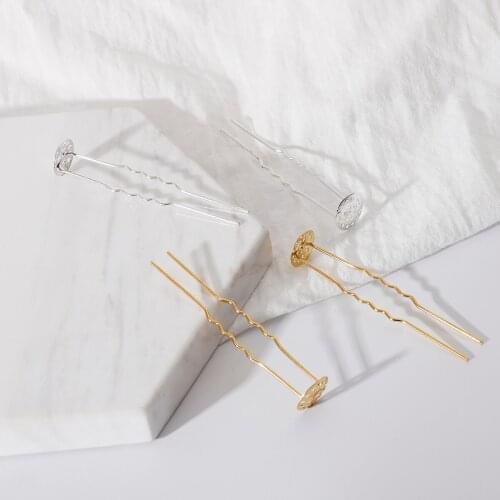 10pcs/lots High Quality U-Shaped Barrette Iron Wave Clip For DIY Handmade Beaded Material Hair Accessories