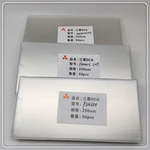 100pcs OCA Optical Clear Adhesive for Huawei P Smart 2019 P20 P30 P40 Lite Mate 20 Lite OCA Glue Touch screen Film laminating