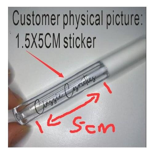 100PCS personalized lip gloss tube cream sticker lip balm sticker custom cosmetic tube sticker transparent custom name