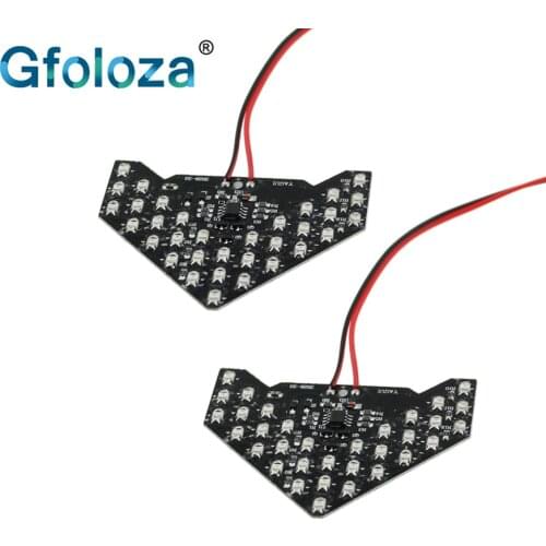 Gfoloza 2pcs Auto Car Side Mirror Light LED Flowing Turn Signal Indicators Arrow Shape 33 SMD LED Panel Yellow Red Light Lamp