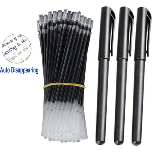 50Pcs/100Pcs Automatic Disappearing Refill Fading Cartridge Normal Temperature Disappear Slowly Blue Ink Gel Pen Refill Ball Pen