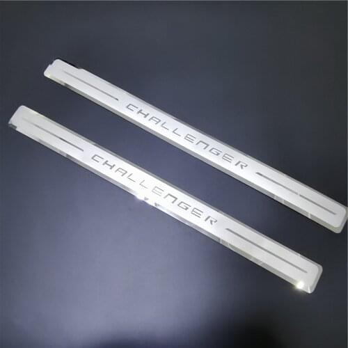 Car Accessories Door Sill Scuff Plate Guard Stainless Steel Welcome Pedal Stickers Exterior Trims For DODGE CHALLENGER 2009-2020