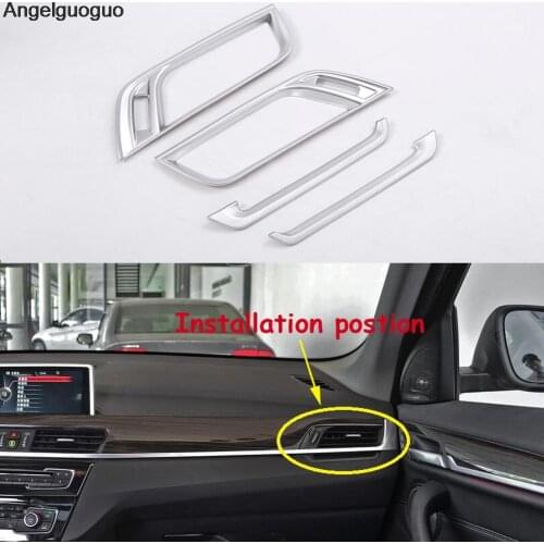 Angelguoguo Car Air Conditioner Outlet Frame Decorative Cover Trim Interior Accessories for BMW X1 F48 2016-2017