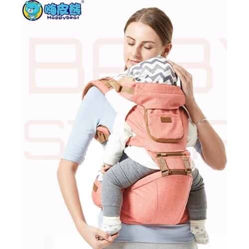 Breathable Ergonomic Carriers Backpack Portable infant baby Kangaroo hipseat heaps with side bag sucks pad baby sling wrap 1608