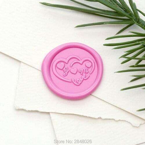 Custom double hearts Wax Seal Stamp,Wax Seal Stamp Kit,wedding invitation seals,wedding gift,personalised wood wax stamp
