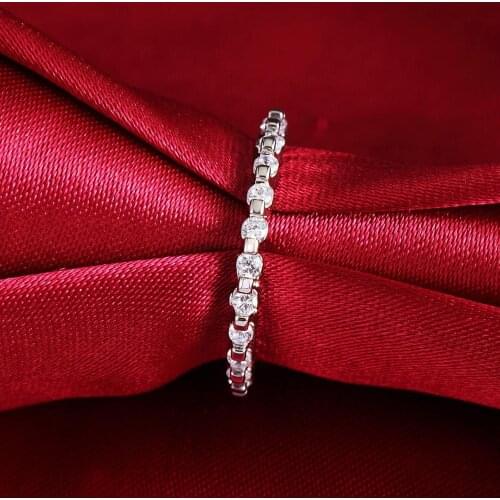 925 Silver Ring Simple Fashion Ring For Woman Charm Jewelry Engagement Gift LR095