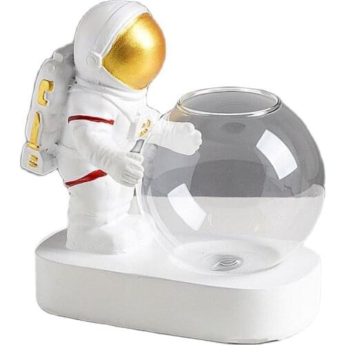 Resin Astronaut Container with Personalized Transparent Glass vases Green Plant Decoration for Home Decorative Flower B1