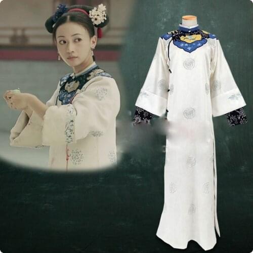 Wu JinYan Wei Ying Luo Same Design Qing Dynasty Palace Maid Costume Hanfu for TV Play Story of YanXi Palace