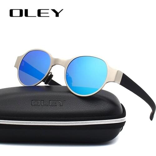 OLEY Brand Polarized Sunglasses Fashion Classic Round color glasses For Women Driving goggles Oculos masculino Male YA544