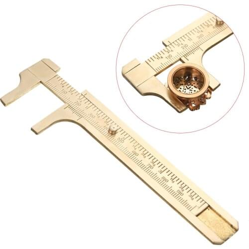4"/100mm Non-Magnetic Brass Caliper Sliding Vernier Ruler Gauge Tool Measuring Inches/Meter Tools