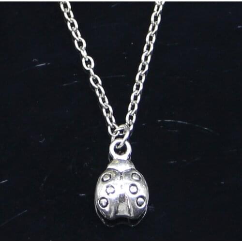 New Fashion Necklace 14x9x5mm ladybug bug Pendants Short Long Women Men Colar Gift Jewelry Choker