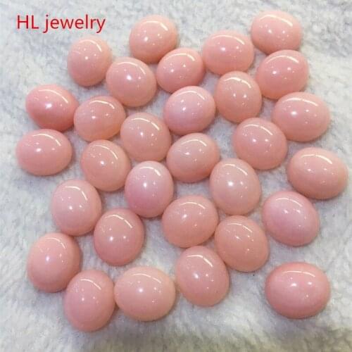 Hill-san Lotus Wholesale 12x14mm Natural Pink Opal Loose Stone Oval cabochon Beads