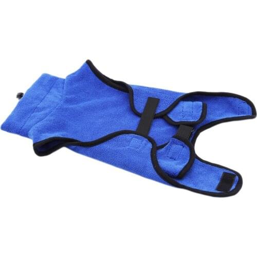 Popular Dog Bathrobe Warm Dog Clothes Super Absorbent Drying Towel For Golden Teddy Blue Bath Towel Pet Supplies Hot Sell