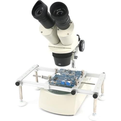 20X-40X Industrial Stereo Binocular Microscope Eyepiece Bottom LED Illumination + PCB Holder PCB Soldering Phone Repair
