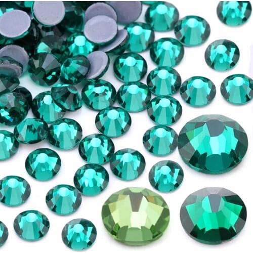 QIAO Green Series FlatBack Rhinestones for needlework DIY Craft Crystal Glass Diamond
