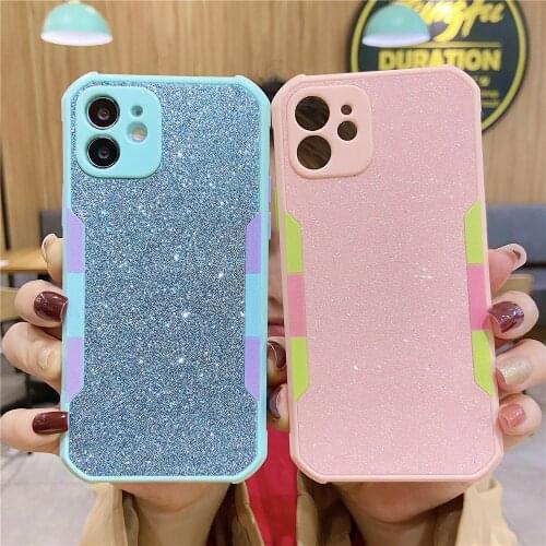 Luxury Candy Color Glitter Case for Huawei P Smart 2019 Z Y9Prime 2019 Cover Honor 10 Lite Mate 30 40 Pro Nova 4E 6SE 5 7 8 Pro