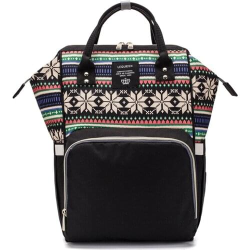 Lequeen Drop shipping Backpack Bag Mummy Bag Mom Baby Multi-function Outdoor Diaper Bags For Baby Care