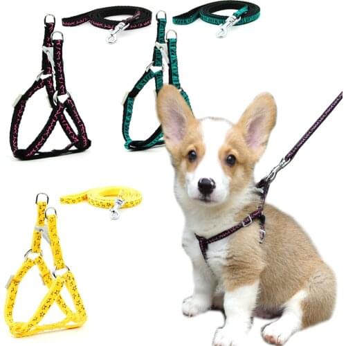 2 pieces/lot Dog Cat Harness Leash Plaid Harness Vest Leash Collar Puppy Small Dog Pet Outdoor Walking Chihuahua Terier
