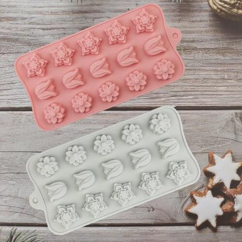 Silicone chocolate molds flower shape silicone Candy mold baking cake decorating tools DIY 3D for Cake Mold