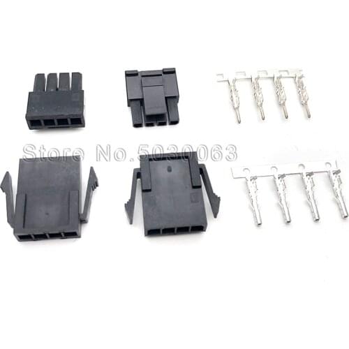50sets/lot SM2.54 connector 4pin air docking male/female shell+male/female reed insertion locking 2P/3P/4P/5P/6P/7P/8P