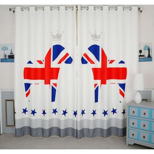 Custom Made 2x Window Drapery Curtain Nursery Kids Children Room Window Dressing Tulle 200x260cm Pony Horse England White