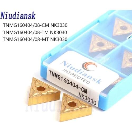10 Pcs TNMG160404 TM CM MT NK3030 TNMG160408 CM TM MT NK3030 Carbide Turning Inserts CNC Lathe Tools Special For Steel Parts