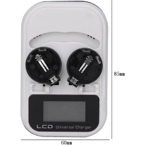 4pcs 3.6V LCD EU Plug Button Battery Charger Recharging for LIR2025/LIR2032/ML2016/ML2025/ML2032 Indicator Intelligent 2-Slot