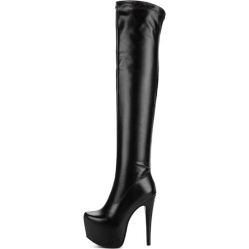 Stretch Slim Thigh High Boots Women 2020 Winter Sexy Over the Knee Boots High Heels Platform Party Long Shoes Woman Big Size