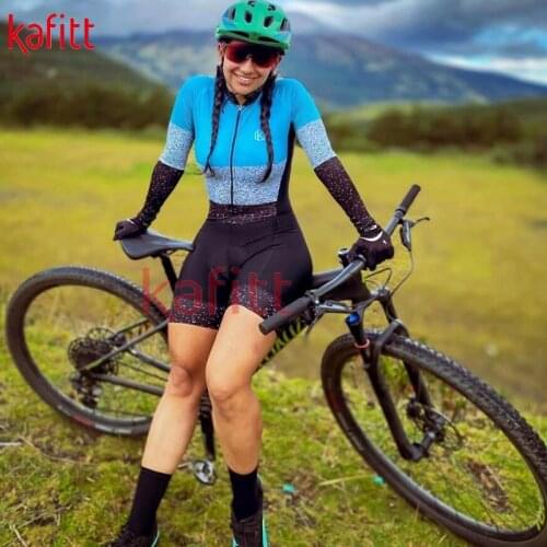Kafitt Pro Womens Cycling Wear Ladies Cycling Jersey Suit Long Sleeve Cycling Jersey Fashion Simple Jumpsuit ciclismo feminino