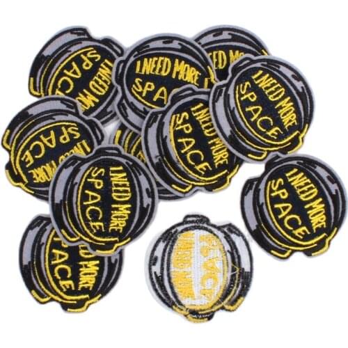 10pcs Iron On Funny Patches Embroidered helmet Stickers For Punk Rock Motor Bickers Coats Jeans Decoration Sewing Appliques