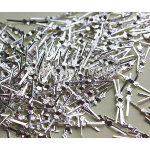 10000pcs 25mm SILVER CHROME CHANDELIER PARTS LAMP CRYSTAL PRISM BEAD CONNECTOR PINS BOWTIE