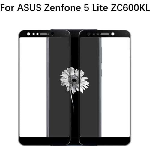 2PCS 9H Full body Cover Screen Protector For ASUS Zenfone 5 Lite ZC600KL ZC 600KL Full Coverage Protective Film Tempered Glass
