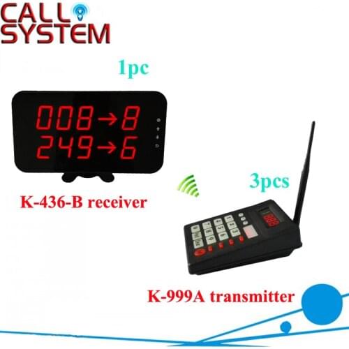 3 keypad and 1 display Coffee shop Restaurant Bar customer calling paging system queue management system