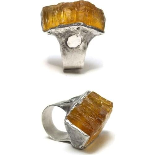 925 STERLING SILVER GENUINE KEHRİBARLI MALE MASTER İŞCİLİĞİ RING