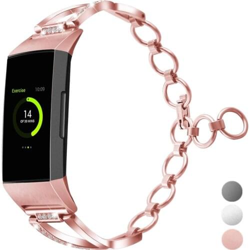 Stainless steel strap for fitbit charge 3 band replacement Wristband charge3/charge4 belt wrist bracelet fitbit charge 4 band