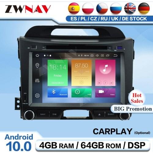 Carplay 2 Din Android For KIA Sportage 2010 2011 2012 2013 2014 2015 2016 Radio Receiver Audio Stereo Video Player GPS Head Unit