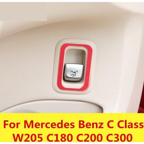 Trunk door Electric tailgate button knob switch decorative frame sticker cover For Mercedes Benz C Class W205 C180 C200 C300